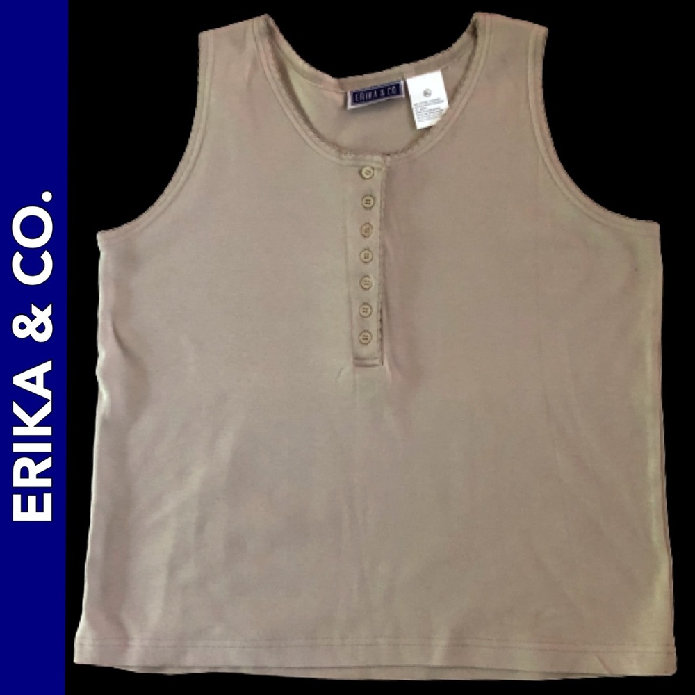 NEW Erika & Co. Tank Top - TAN - Size XL